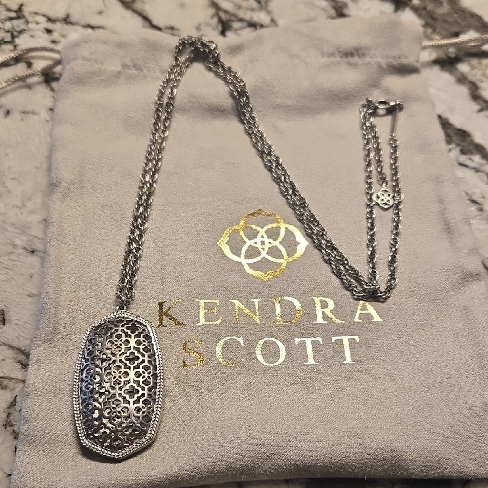 Kendra Scott Filigree Silver Necklace